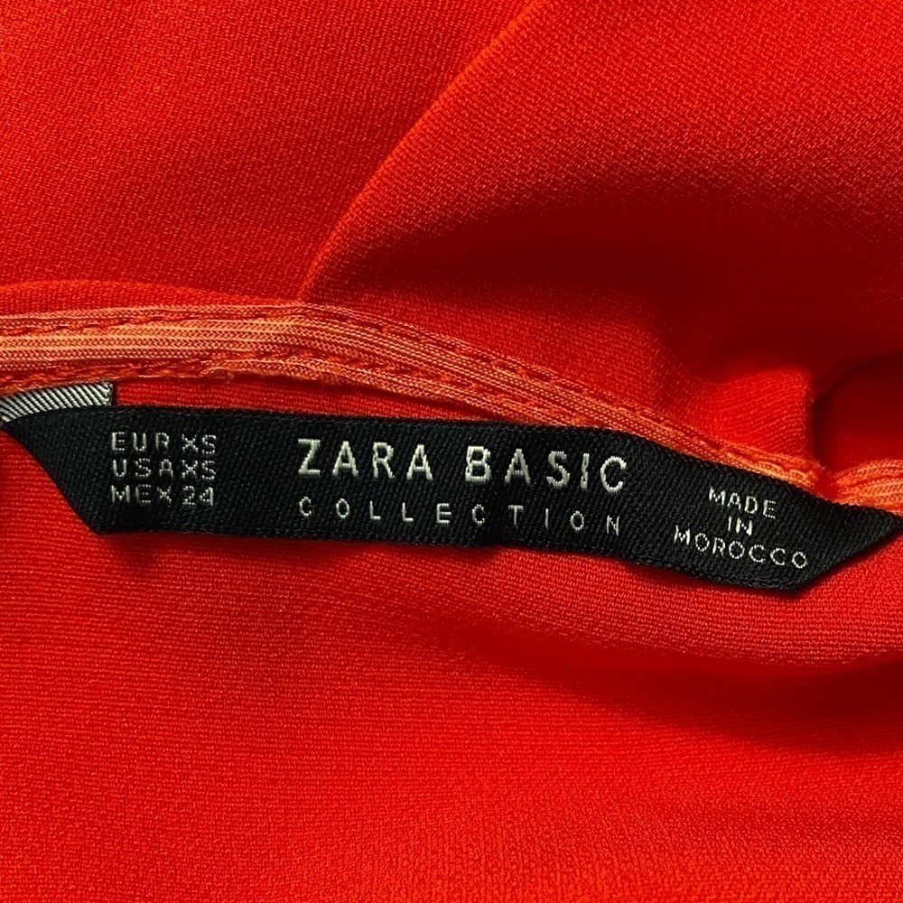 Zara Red Cold Shoulder Ruffle Jumpsuit size XS - Picture 8 of 8